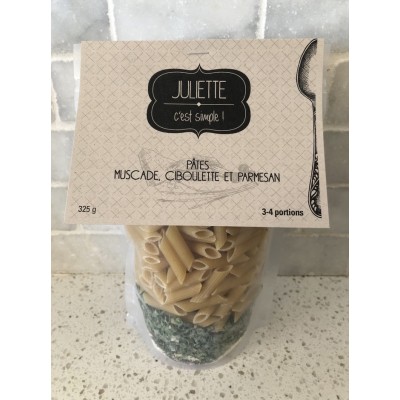 Pâtes muscade, ciboulette et parmesan