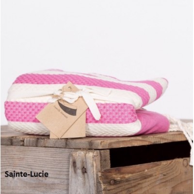 FOUTA  Sainte-Lucie: Tissage nid d'abeille