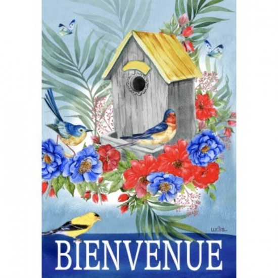 DRAPEAU OISEAUX JARDIN