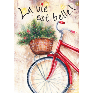 DRAPEAU LA VIE EST BELLE HIVER