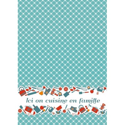 LINGE A VAISSELLE ICI ON CUISINE EN FAMILLE 