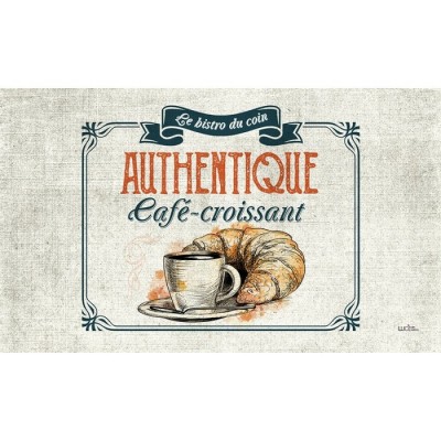 Tablier Cafe-croissant avec pochette avant 10" x 6"