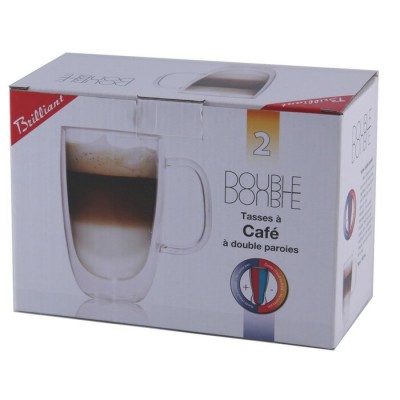 TASSE DOUBLE VERRE 325ML (ENS. DE 2 VERRES)