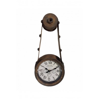 HORLOGE MÉTAL AVEC POULIE
