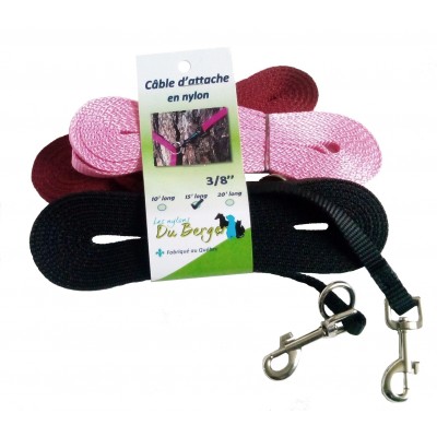 Câble d'attache 3/8'' X 20'