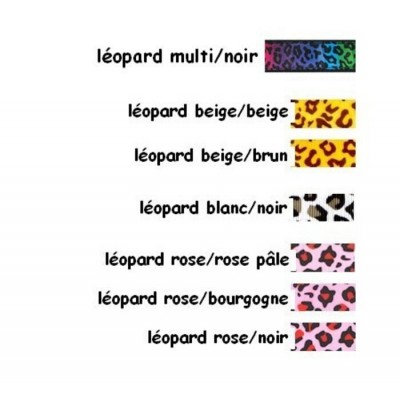 Collier 1" à motifs Léopard avec boucle de métal 