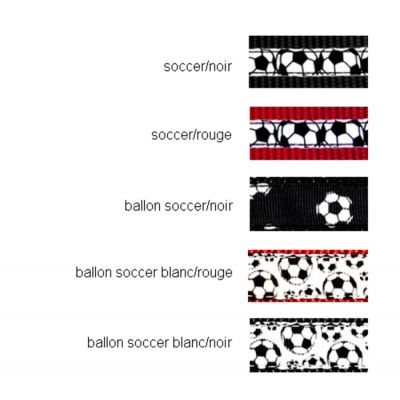 Collier à anneau 3/4'' à motifs Soccer