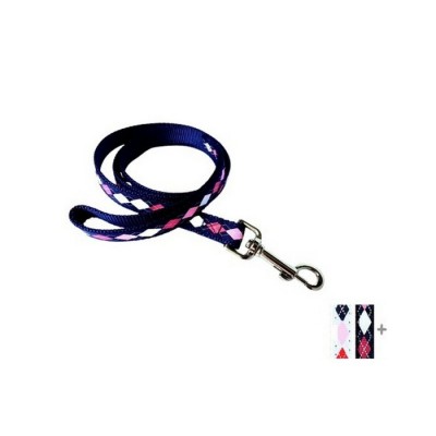 Laisse 3/4'' à motifs Argyle