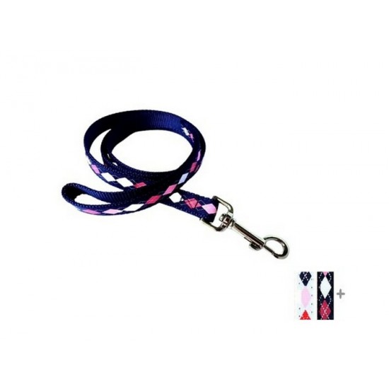 Laisse 3/4'' à motifs Argyle