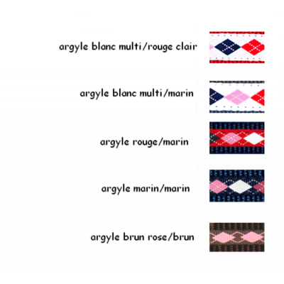 Laisse 3/4'' à motifs Argyle