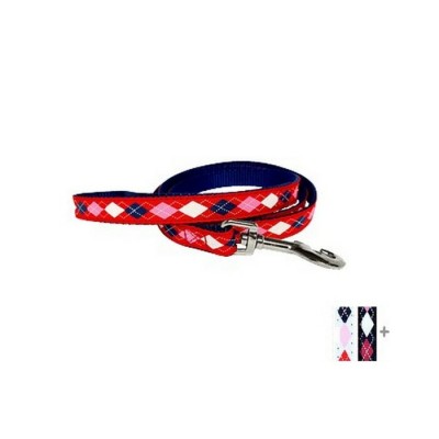 Laisse 5/8'' à motifs Argyle