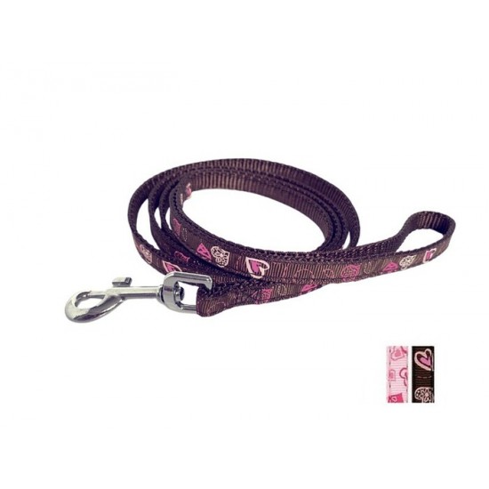 Laisse 3/8'' à motifs Coeurs Laisse 3/8'' à motifs Coeurs