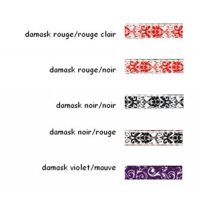 Laisse 3/8'' à motifs Damask