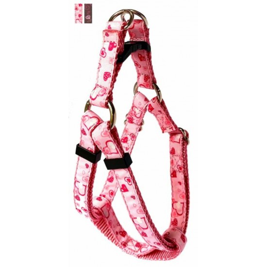 Harnais ''EZ'' 5/8'' à motifs Coeurs