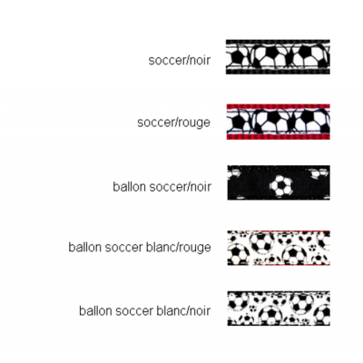 Harnais ''EZ'' 5/8'' à motifs Soccer