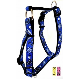 Harnais ajustable 1'' à motifs Bandana pour chien