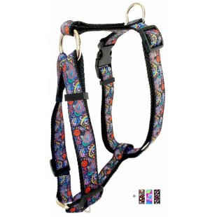 Harnais ajustable 1'' à motifs Fleurs pour chien