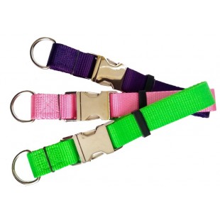Collier ajustable de luxe avec boucle de métal...