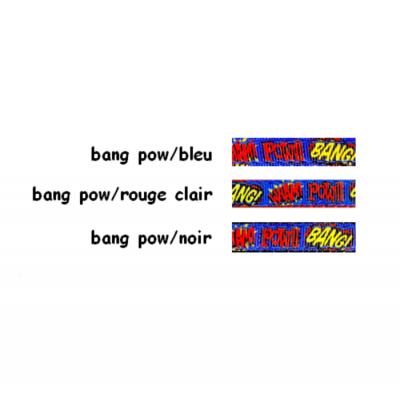 Laisse 3/8'' à motifs Bang Pow