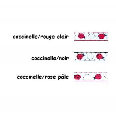 Harnais en ''H'' 3/8'' à motifs Coccinelle