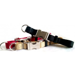Collier ajustable de luxe avec boucle de métal...