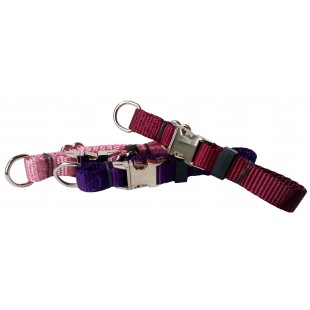 Collier ajustable de luxe avec boucle de métal...