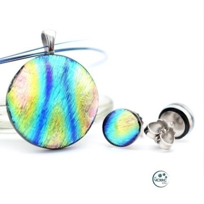 Pendentif & Boucles d'oreilles en verre...