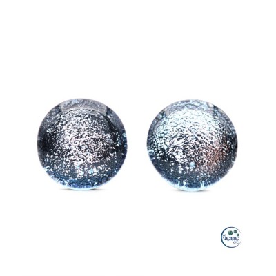 Boucles d'oreilles puces en verre dichroïque  