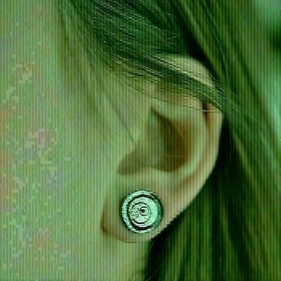 Boucles d'oreilles puces en verre dichroïque  