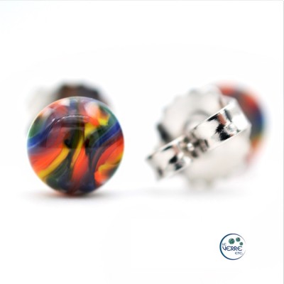 Boucles d'oreilles multicolores 