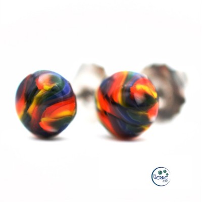 Boucles d'oreilles multicolores 