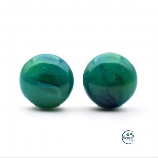 Boucles d'oreilles teintes de vert