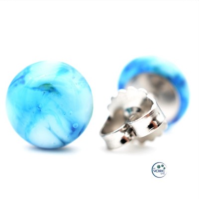 Boucles d'oreilles teintes turquoise