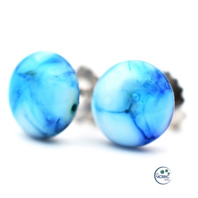 Boucles d'oreilles teintes turquoise