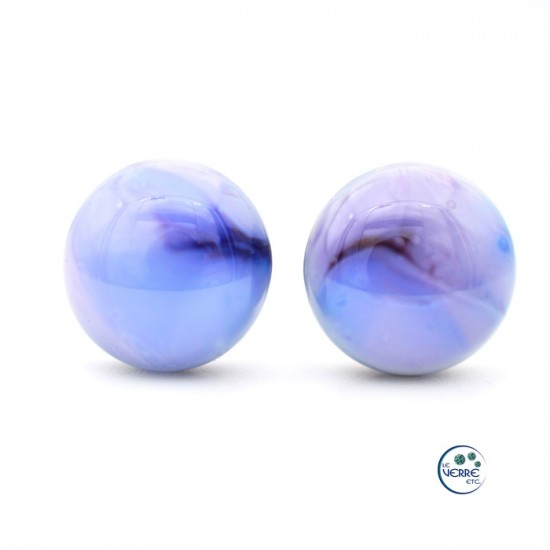 Boucles d'oreilles teintes lilas