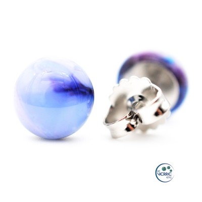 Boucles d'oreilles teintes lilas