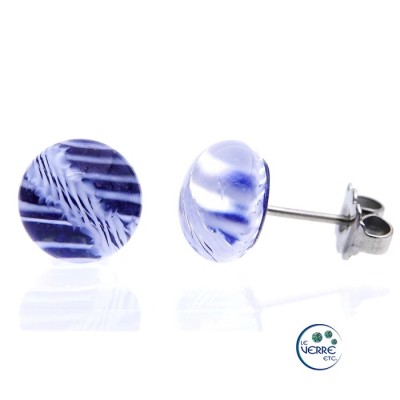 Boucles d'oreilles en verre