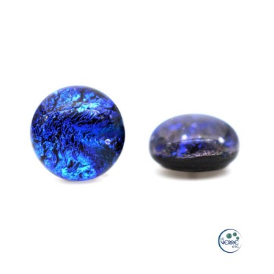 Boucles d'oreilles puces en verre dichroïque 
