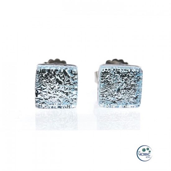 Boucles d'oreilles carrées argent