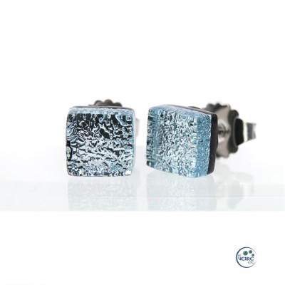 Boucles d'oreilles carrées argent