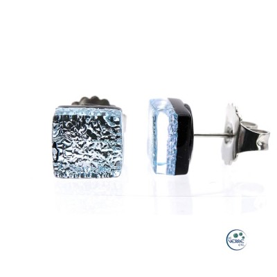 Boucles d'oreilles carrées argent