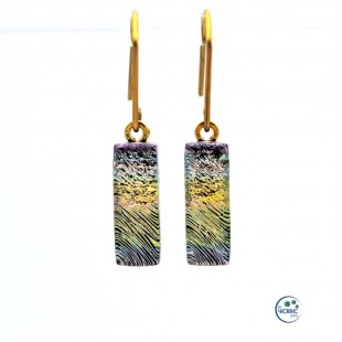 Boucles d'oreilles en verre sur crochets 