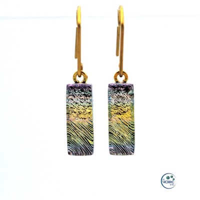 Boucles d'oreilles en verre sur crochets 