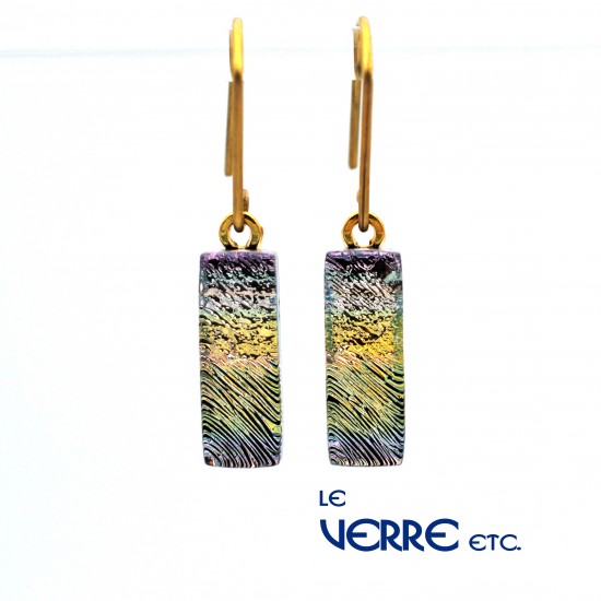 Boucles d'oreilles en verre sur crochets 