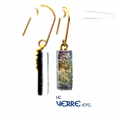 Boucles d'oreilles en verre sur crochets 