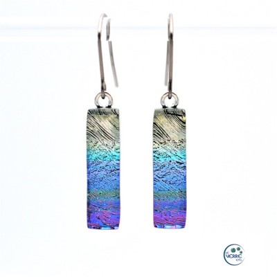 Boucles d'oreille en verre, dégradé de couleurs