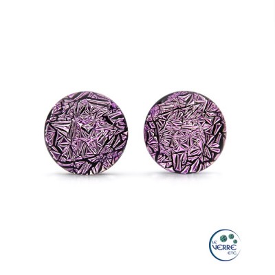 Boucles d'oreilles rondes en verre