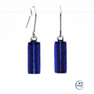 Boucles d'oreilles en verre dichroïque dégradé...