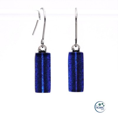 Boucles d'oreilles en verre dichroïque dégradé...
