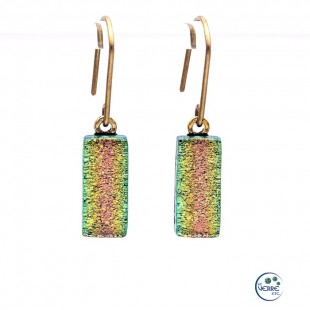Boucles d'oreilles en verre dichroïque dégradé...